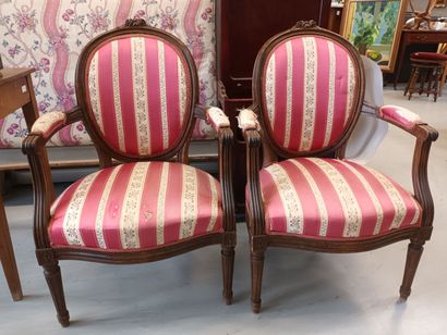 Paire de fauteuils de style Louis XVI
Traces...