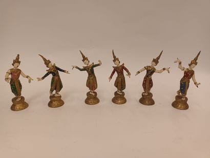 THAILANDE, Six danseuses thaïlandaises en...