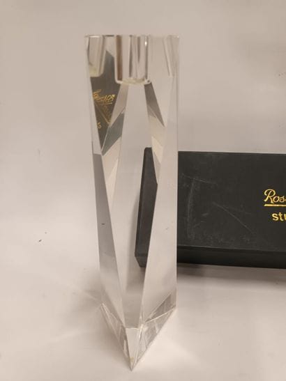 ROSENTHAL, deux bougeoirs en cristal taillé
Hauteur...