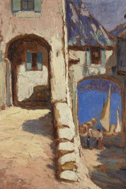 Marcel CASSIUS-VIGNAU
Vue de rue en Italie
Huile...
