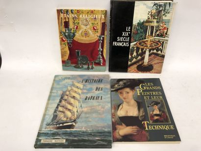 Lot de livres d'art sur les étains religieux,...