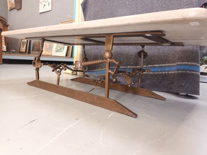 Table basse en métal de style industriel,...