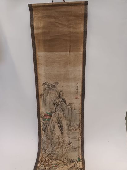 CHINE, Encre et estampe sur papier, XIXème...