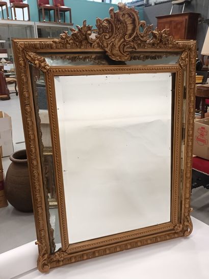 Grand miroir à pares-closes d'époque Napoléon...
