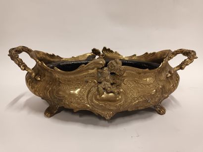 Jardinière en bronze de style Louis XV, XIXe...