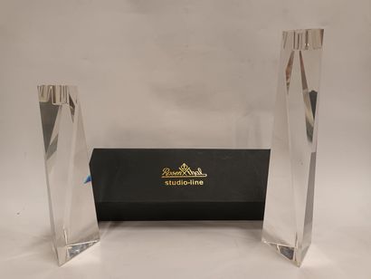 ROSENTHAL, deux bougeoirs en cristal taillé
Hauteur...