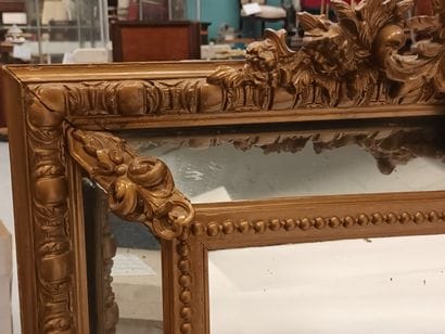 Grand miroir à pares-closes d'époque Napoléon...