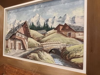 Paysages de montagne
Trois huiles sur bois...