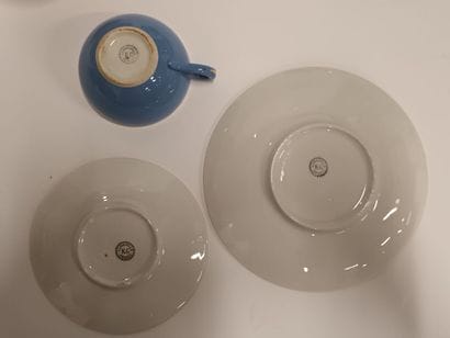 LUNEVILLE, KELLER ET GUERIN, douze tasses...