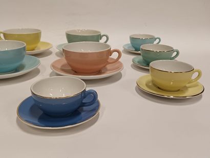 LUNEVILLE, KELLER ET GUERIN, douze tasses...