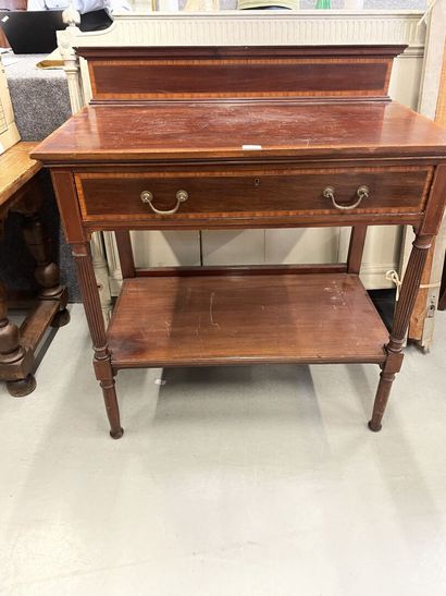 Console en bois de placage de forme rectangulaire,...