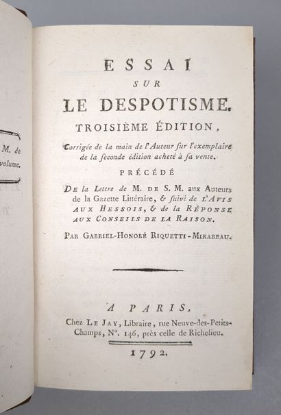 MIRABEAU (Honoré-Gabriel Riquetti, Comte...