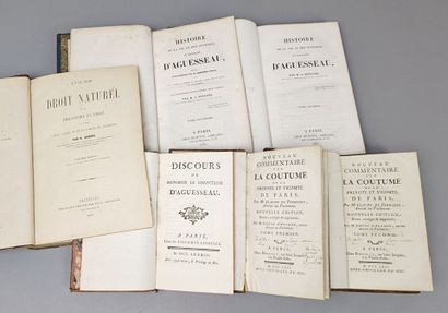 Lot de 4 ouvrages en 6 volumes 18ème et 19ème...