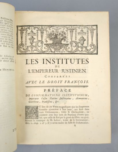 [Droit]. BOUTARIC (François, de). Les Institutes...