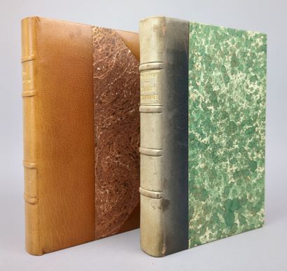 [Littérature]. Réunion de 2 volumes in-8...