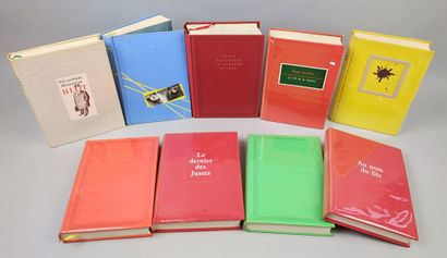 [Littérature]. Réunion de 9 volumes in-8...