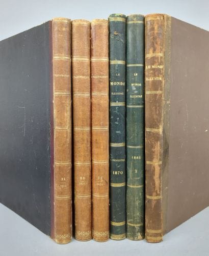 L'ILLUSTRATION. Réunion de 5 volumes in-folio,...