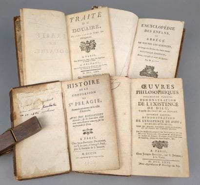 Un ensemble de 4 volumes reliés du XVIIIe...