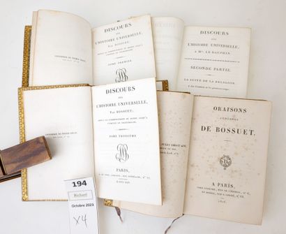 [Reliure]. BOSSUET. Discours sur l'Histoire...