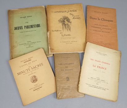 BARRES (Maurice). Ensemble de 6 ouvrages...