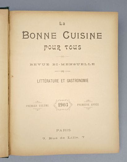 [Cuisine]. La bonne cuisine pour tous. Revue...