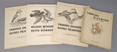 [Chasse]. Lot de 3 ouvrages en 4 volumes:
...