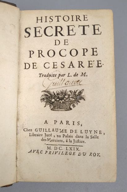 Histoire secrète de Procope de Césarée traduite...