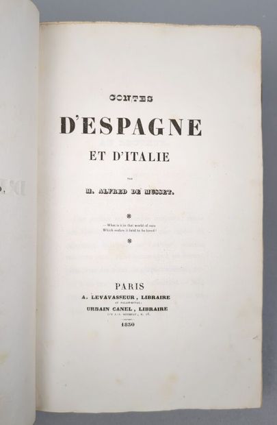 MUSSET (Alfred, de). Contes d'Espagne et...
