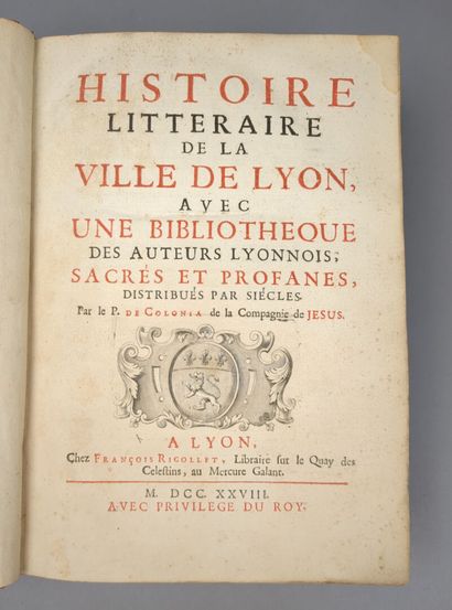 COLONIA (Père). Histoire littéraire de la...