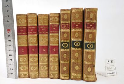 Un ensemble de 7 volumes in-16 bien reliés...