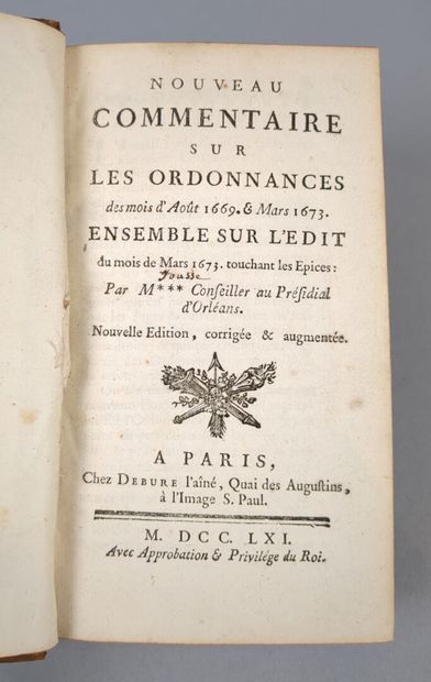 [Droit]. [JOUSSE (Daniel)]. Nouveau Commentaire...