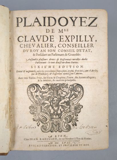 [Droit]. [EXPILLY (Claude)]. Plaidoyez de...