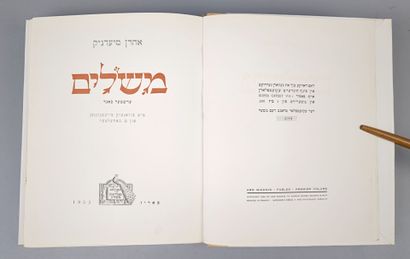 [Judaïca]. MIEDNIK (Arn). Mesholim (Fables)....