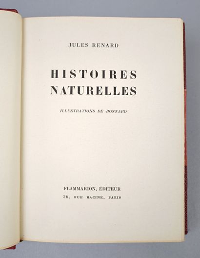RENARD (Jules). Histoires naturelles. Illustrations...