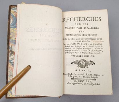 NOLLET (Abbé Jean-Antoine). Recherches sur...