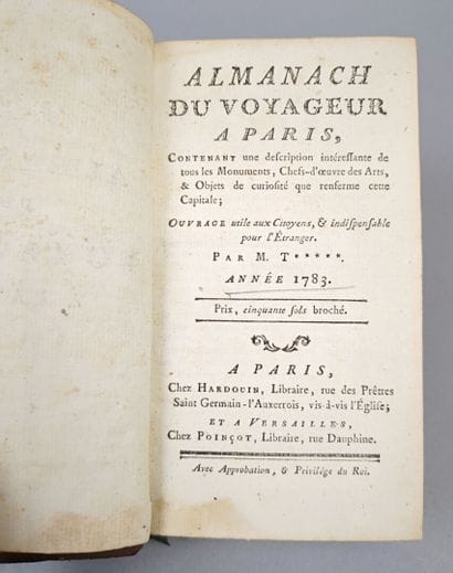 [Thiery (Luc-Vincent)]. ALMANACH DU VOYAGEUR...