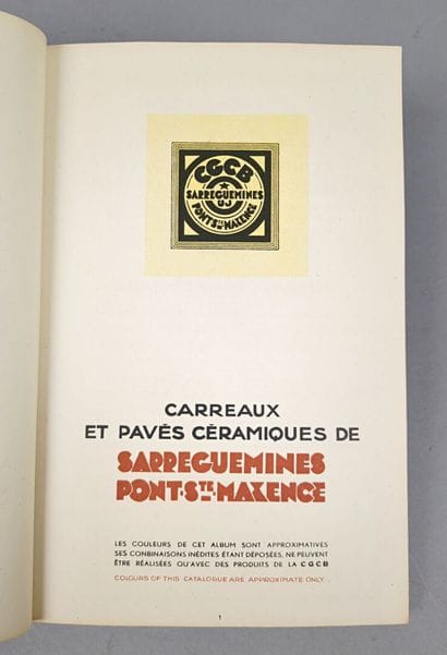 [Catalogue publicitaire]. CGCB. Carreaux...
