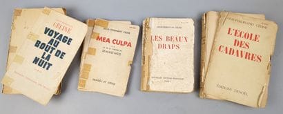 [Céline]. Réunion de 4 volumes in-12 ou in-8...