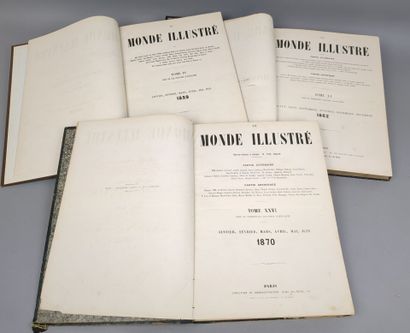 L'ILLUSTRATION. Réunion de 5 volumes in-folio,...