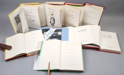 [Littérature]. Réunion de 9 volumes in-8...