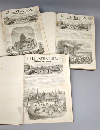 L'ILLUSTRATION. Réunion de 5 volumes in-folio,...