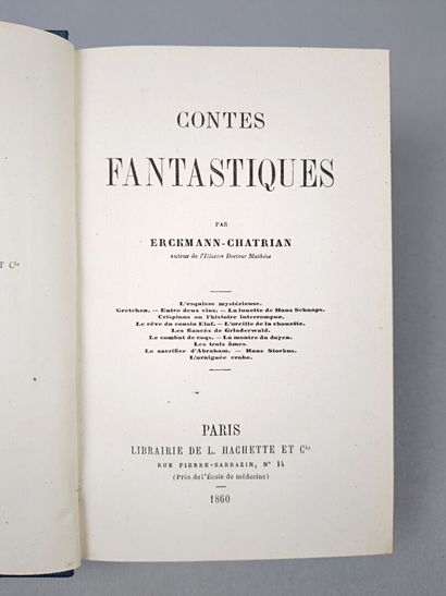 ERCKMANN-CHATRIAN. Contes fantastiques. Paris,...
