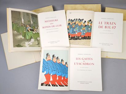 COURTELINE (Georges). Réunion de 3 volumes...