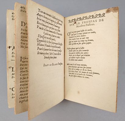 [PASSERAT (Jean)]. Recueil des oeuvres poétiques...