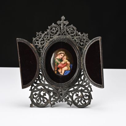 Vierge à la Chaise, peintre sur porcelaine...