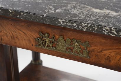 Console rectangulaire en bois de placage...