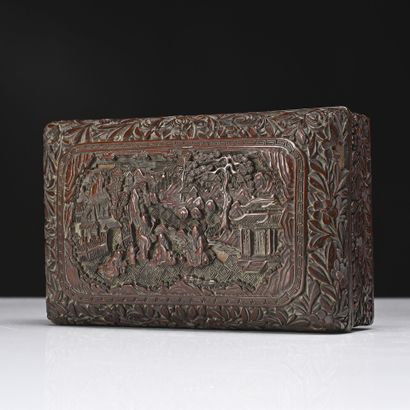 Chine, XXe siècle, 
Coffret rectangulaire...