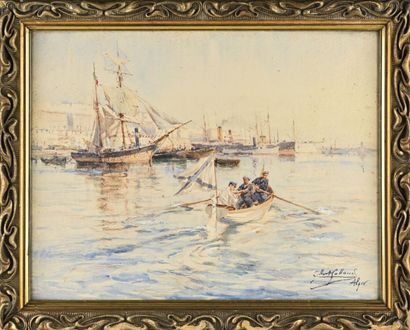 Gilbert GALLAND (1870-1956), 
La Baie d'Alger,...