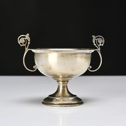 Coupe de mariée en argent uni, poinçon minerve,...