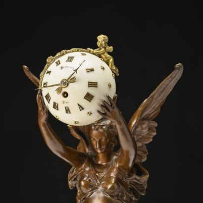 D'après Albert Ernest CARRIER BELLEUSE (1824-1887)
Pendule...
